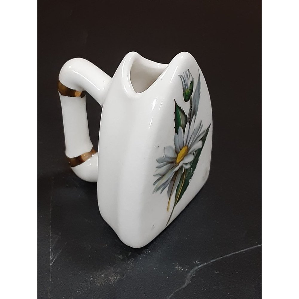 Vintage Porcelain Iron Shaped Tooth Pick Holder